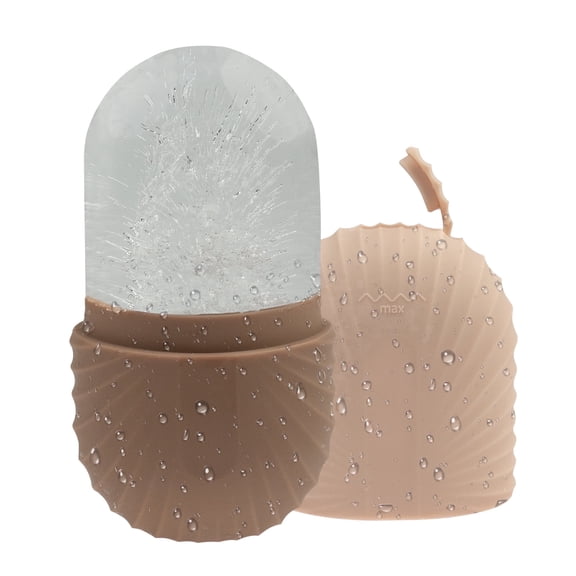 Ice Roller for Face Eye Facial Massage Roller Reusable Silicone Ice Mold for Skin Tightening,Pore Shrinking & Cooling Skincare Tool(Khaki)