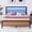Black, variant on Full/Queen Rattan Bed Frame with or without LED Light & Storage, Woven Headboard, Boho Style Platform Bed for Full/Queen Mattress, No Box Spring Required