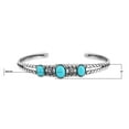 thumbnail image 5 of EXCLUSIVELY OURS! Sterling Silver Sleeping Beauty Turquoise Oval Rope Cuff Bracelet, Sizes Small to Large, 5 of 7
