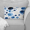 thumbnail image 1 of Designart "Minimalist Geometry With Cobalt Blue Circles II" Geometric Throw Pillow - Modern Pillow For Couch - Insert And Pillows Covers For Bedroom Decor, 1 of 5