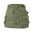 thumbnail image 3 of Aayomet Mini Jupes pour Femmes Taille Basse Jupe en Jean Courte (AG, S), 3 of 5