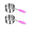 Pink, variant on Stcellnmex 2 Pcs 1/4 Cup Measuring Cup Stainless Steel Scoop with Silicone Handle Purple