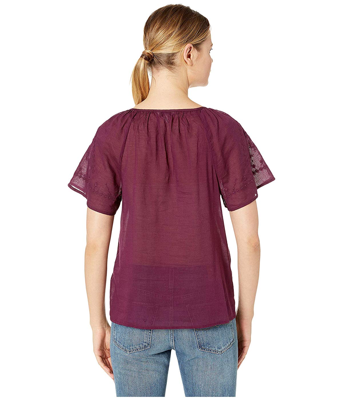 lucky brand flutter sleeve top