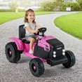thumbnail image 4 of Costway Tracteur à Chevaucher 24V pour Enfants Télécommande Musique Port USB Démarrage en Douceur Phares Rose, 4 of 10