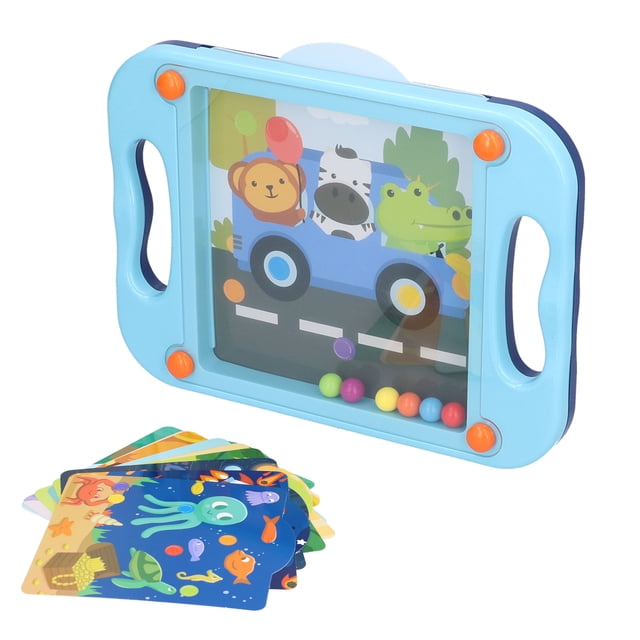 Ball Maze Board, Plastic Educational Beads Puzzle Toys Beads Game Puzzle Board Puzzle Board For Exercise For Above 3 Years Old Baby For Child For Baby Blue