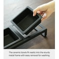 thumbnail image 5 of Yamazaki Home  Pet Food Bowls - Two Styles, Steel and Ceramic, Short, 1.25 cups, 300 milliliters per bowl Black, 5 of 7