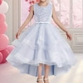 thumbnail image 4 of Likimi Girls Summer Dresses Sequin Round Neck Sleeveless Girl Dress Dresses Sizes 4-5 Years White, 4 of 5