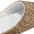 thumbnail image 5 of Uourmeti Mandala Flowers Travel Slippers Lightweight Easy Slip On Memory Foam Comfort Sole Anti-slip Non-slip Hotel School Slippers, 5 of 7