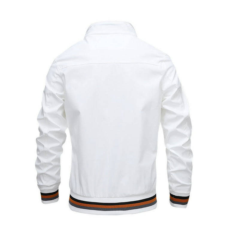 Men's Spring and Autumn Jacket Simple Style and Solid Color for