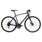 Decathlon Triban RC120, Aluminum Road Bike Flat Bar Disc Brakes, 700c, 16 Speed, Extra Small, Blue