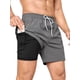 thumbnail image 1 of Pantalones cortos de baño SILKWORLD con forro de compresión para hombre, 1 of 6