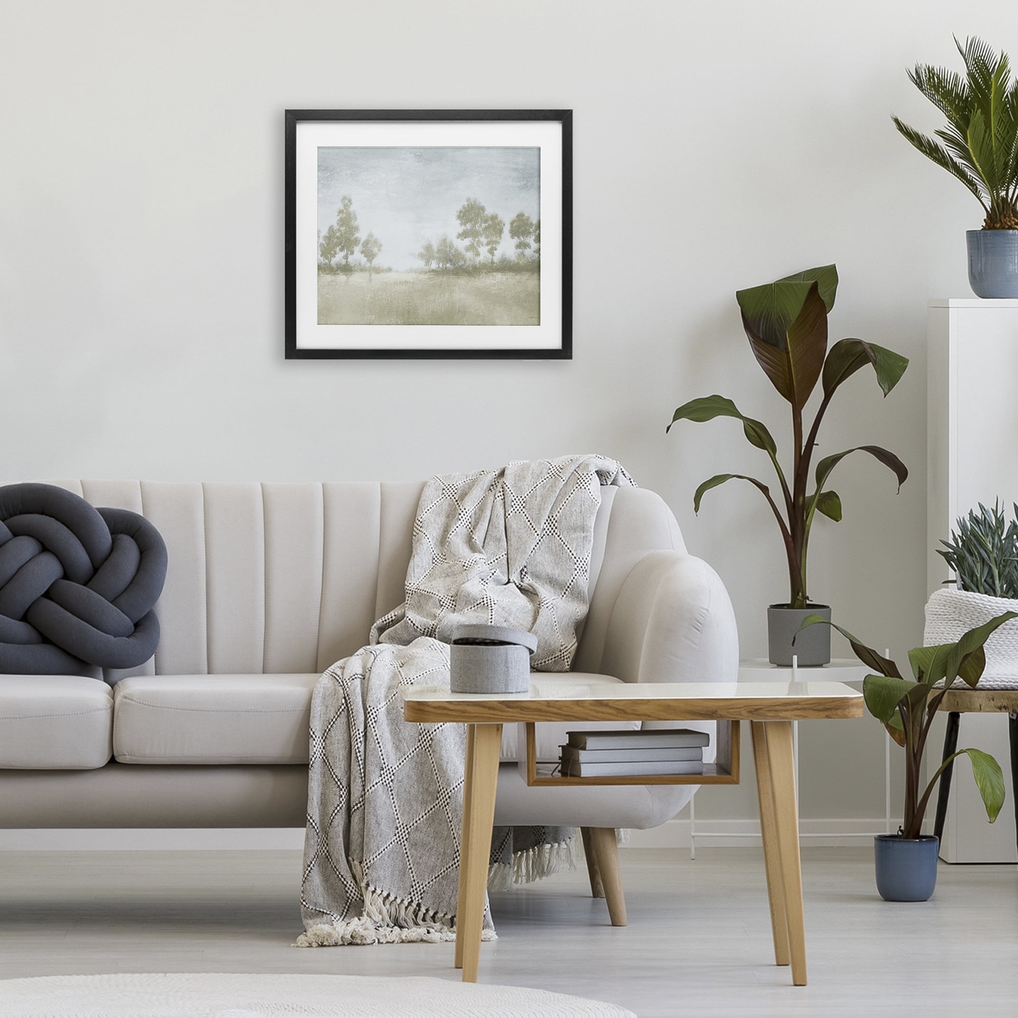 Stupell Industries Soft Distant Valley Landscape Black Framed Print Under Glass, design by Michael Marcon