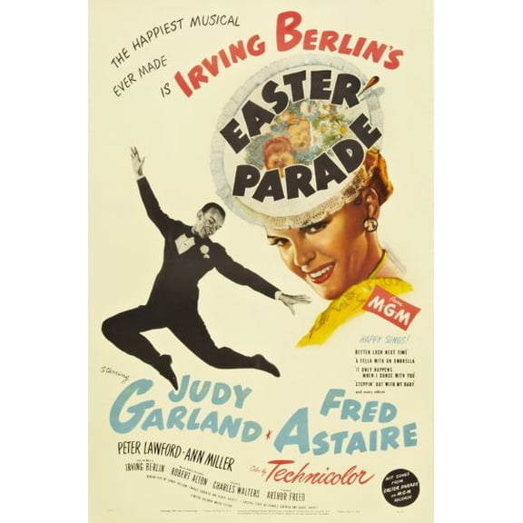 Easter Parade Movie Poster Giclee Print Reprint 27inx40in for any room 27x40 Square Adults Best Posters