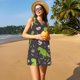 thumbnail image 3 of Balery Dinosaur Skeleton Vestidos de verano para mujer con estampado: vestido holgado sin mangas, vestido playero informal y cómodo para días calurosos., 3 of 7