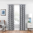 thumbnail image 2 of Eclipse Benchley Geometric Print Blackout Rod Pocket Window Curtain, Gold, 37 x 95, 2 of 2