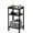 Black, variant on Small Side Table for Small Spaces - Slim End Table with Magazine Holder - 2 in 1 Design Narrow End Table Living Room - Skinny Bedside Table Nightstand Bedroom Thin Side Table, Rustic Brown