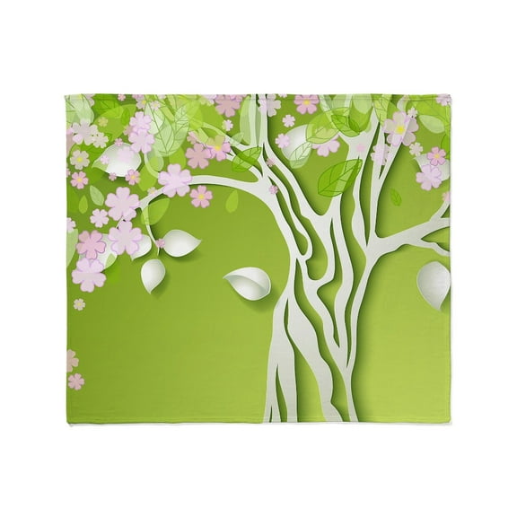 CafePress - Spring Tree Throw Blanket - Soft Fleece Throw Blanket, 50"x60" Stadium Blanket