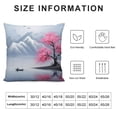 thumbnail image 5 of Chilfamy Mountain Landscape Pink Tree Throw Pillow Cover Short Plush Double-sided Printed Cushion for Bedroom Sofa Home Furnishing 24x24in, 5 of 5