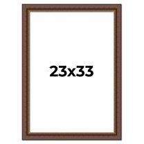 23x33 Copper and Brown Real Wood Picture Frame Width 2 inches | Interior Frame Depth 0.5 inches |