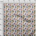 thumbnail image 3 of oneOone Viscose Jersey White Fabric Skull Quilting Supplies Print Sewing Fabric By The Yard 60 Inch Wide-aB, 3 of 5