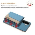 thumbnail image 2 of 2 in 1 Detachable PU Leather Wallet Case Compatible with Samsung Galaxy A36 5G, RFID Blocking Magnetic Shockproof Protective Phone Cover Stand + Card Holder, Support Wireless Charging, Lightblue, 2 of 11