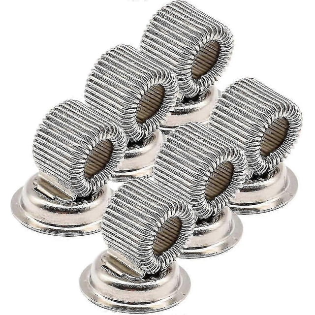 6 Pieces of Powerful Magnetic Pen Holder with Adjustable Spring Coil in Stainless Steel Refrigerator