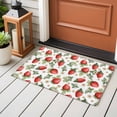 thumbnail image 5 of Red Strawberry Area Rugs Collection 2'x3', Summer Fruits Farmhouse Leaves Floral Rustic Non Slip Indoor Rectangle Throw Runner Rug Floor Mat Carpet for Living Room Dining Table Bedroom Nursery, 5 of 9