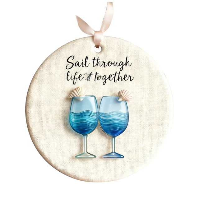 Christmas Tree Decorations,Wine Glass Themed Christmas Ornament Tree Pendant, Holiday Decoration
