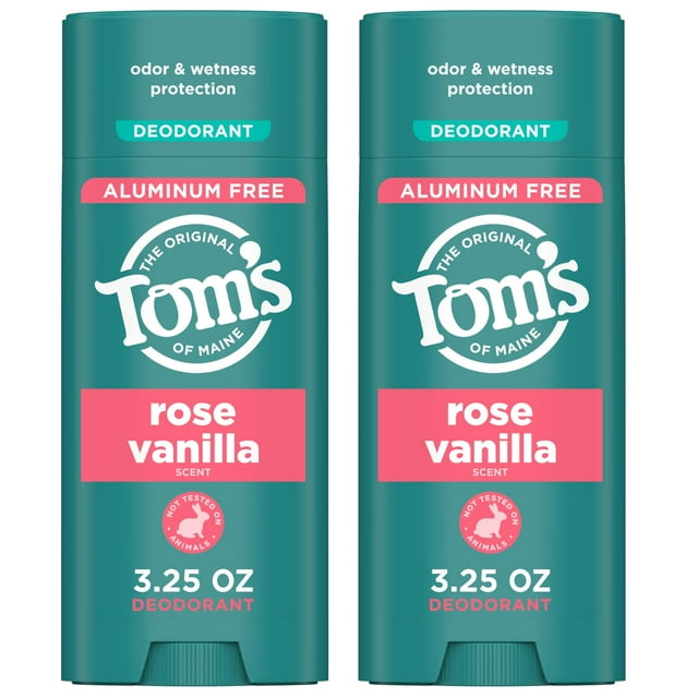 Desodorante Tom's of Maine Rose Vanilla 96 ml (paquete de 2)