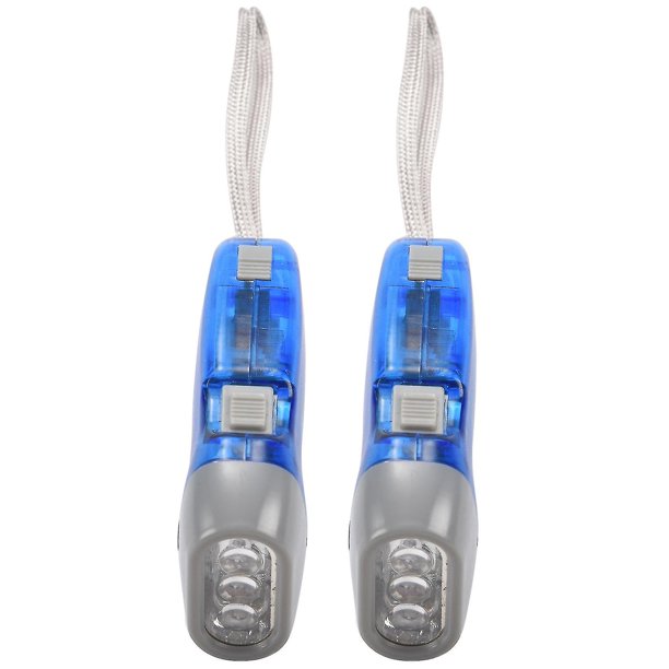 2x linterna Led de presión manual linterna dinamo Mini linterna Led