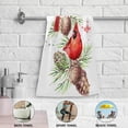 thumbnail image 5 of Watercolor Red Birds Hand Towels, Merry Christmas Nuts Kitchen Towel Ultra Soft and Absorbent,Decorative Fingertip Face Towel for Bathroom Hotel, 2 PCS, 28.3"x 14.4", 5 of 6