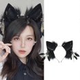 thumbnail image 4 of Diademas con orejas de gato, diademas de piel sintética peludas, accesorios para el cabello para niñas y mujeres, tocados para fiestas navideñas, 4 of 5