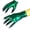 Green black armor, variant on 2pack Halloween Gloves Scary Nails Gloves Long Gloves Monsters Wolf Handwear