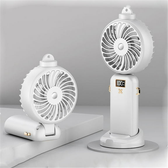 UttpKLBx Rechargeable Mini Fan Portable Clip on Fan Usb Rechargeable Tabletop Fan Rechargable Portable Fan, for Travel Home Office (White)
