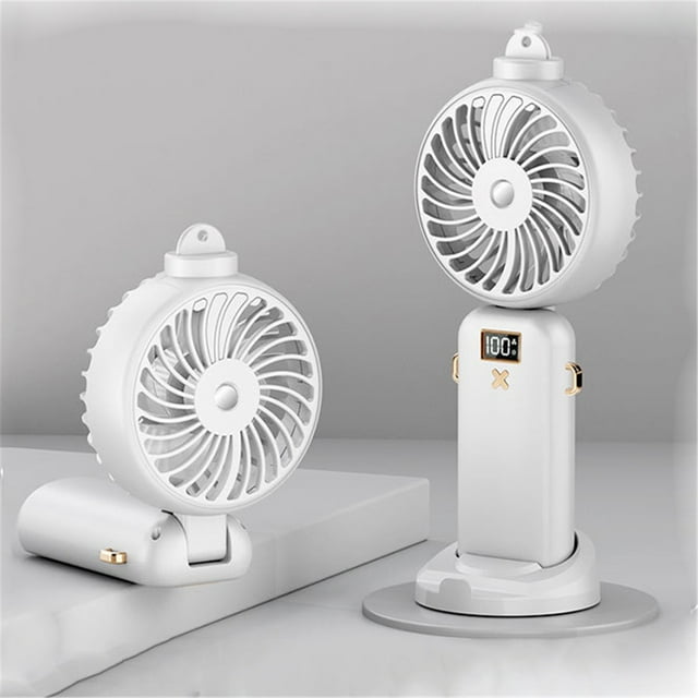 EGNMCR Ventilateur Portable Ventilateur de Bureau Chargement USB Affichage Numérique Humidification Pulvérisation Ventilateur Pliant Ventilateur à Col Pulvérisation Ventilateur 2500mA Ventilateur Ventilateur