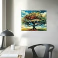 thumbnail image 4 of Creowell Canvas Wall Art, Tree of Life Painting,  Tree Wall Art Colorful Tree Pictures Wall Decor, Graffiti Canvas Print, Hangable Tree Art Wall Decor 20x16 in/16x12 in, 4 of 6