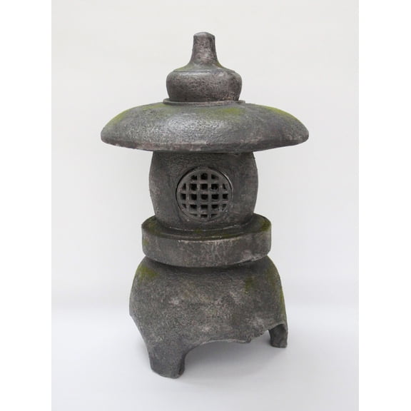 Hi-Line Gifts 25" Stone Multi Purpose Pagoda Lantern with Magnetic Door