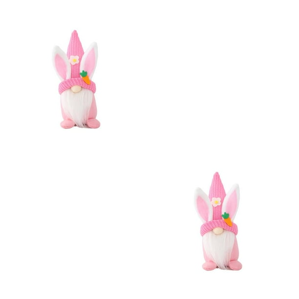 Decoraciones de Pascua Billuyoard Suministros para fiestas de primavera Oreja de conejo gnomo