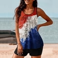 thumbnail image 6 of Tankini Swimsuits for Women Loose Comfortable Conservative Two Piece 2024 Summer Independence Day Bathing Suits Tummy Control Flowy Swimwear Floral Print Tank Top with Boyshorts, 6 of 6