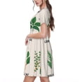 thumbnail image 2 of Vsdgher Herbes pour Femmes Été 2025 Robes Midi Maxi Décontractées Légères Manches Courtes Col Rond Robe de Plage, 2 of 6