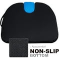 thumbnail image 3 of Sojoy Memory Foam Wedge Seat Cushion U-Shaped Waterproof Cover, Black & Blue, 3 of 8