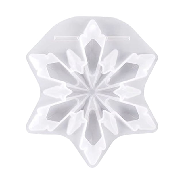 DIY cristal 05 copo de nieve colgante molde pegamento resina colgante espejo copo de nieve colgante joyería molde de silicona