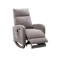 thumbnail image 2 of Electric Recliner Chair Rocking Chair with Heat, Modern Upholstered Lounge Accent Chair with Side-Pocket & Comfy Armrest & Thicked High Backrest, Armchair Nursery Rocker for Home Office, Grey, 2 of 6