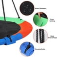 thumbnail image 2 of REDCAMP 43" Flying Saucer Swing for Kids and Adults Outdoors Indoor, Large Round Tree Swing for Outside Backyard Playground, 600lbs Capacity, Rainbow, 2 of 8