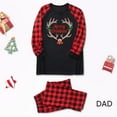 thumbnail image 2 of Odeerbi Christmas Pajamas for Family Holiday Plaid Long Sleeve Family Christmas Pajamas Matching Sets Dad Casual Plaid Print Tops Pants Set Two-Piece Sleepwear Xmas PJs Set Black, 2 of 6