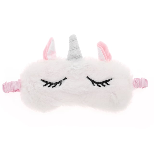 Máscara para dormir de dibujos animados 1 Pc Unique Bargains suave cubierta para los ojos para descansar 7.48"x5.51" blanca