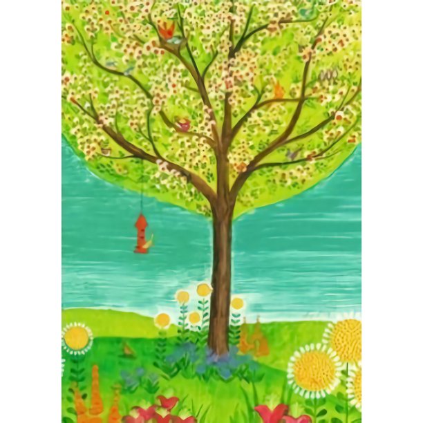 Pintura de diamante (DE1719) 5D Diamante de imitación cuadrado DIY Árbol de temporada (LG710) 50x70cm Hugtrwg Para estrenar