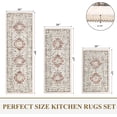 thumbnail image 6 of Kitchen Rug and Mat, Yamaziot Kitchen Runners Rugs Set of 3, Washable Non Slip Farmhouse Hallway Laundry Room Mat for Floor, Comfort Vinatge Boho Carpet, 6 of 6