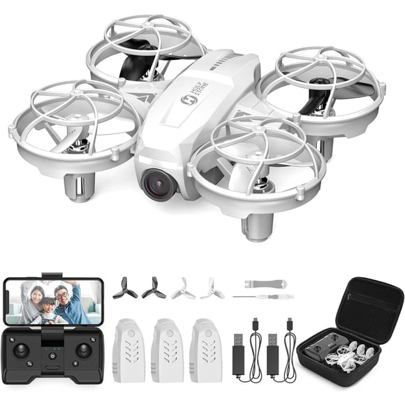 Holy Stone HS420 Mini Drone with HD FPV Camera for Kids Beginners, 3 Batteries, White