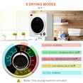 thumbnail image 4 of HOMCOM 1350W Laundry Clothes Dryer, Portable Tumble Dryer, White, 4 of 10